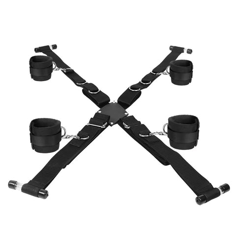 BDSM Over-the-Door Bondage Restraint Kit - Cross Handcuffs & Ankle Cuffs BDSM Over-the-Door Bondage Restraint Kit - Cross Handcuffs & Ankle Cuffs