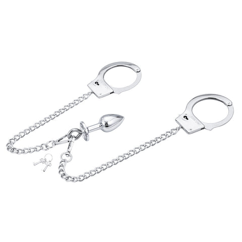 BDSM Bondage Kit with Anal Plug & Handcuffs - Complete Restraint Set BDSM Bondage Kit with Anal Plug & Handcuffs - Complete Restraint Set