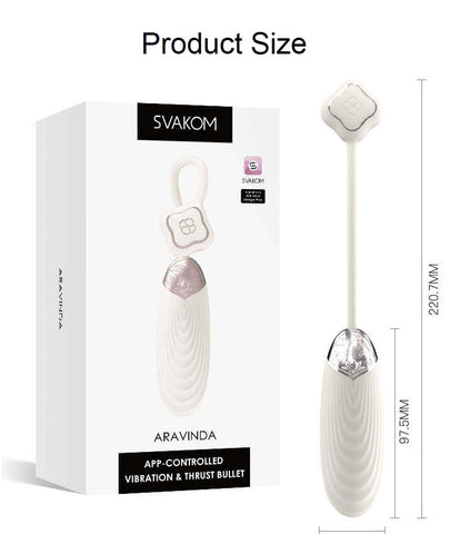 SVAKOM Aravinda App Controlled Auto Thrusting & Vibrating Love Egg Vibrator SVAKOM Aravinda App Controlled Auto Thrusting & Vibrating Love Egg Vibrator