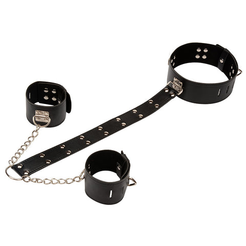 3in1 BDSM Collar & Handcuffs Binding Strap Bondage Kit - Black 3in1 BDSM Collar & Handcuffs Binding Strap Bondage Kit - Black