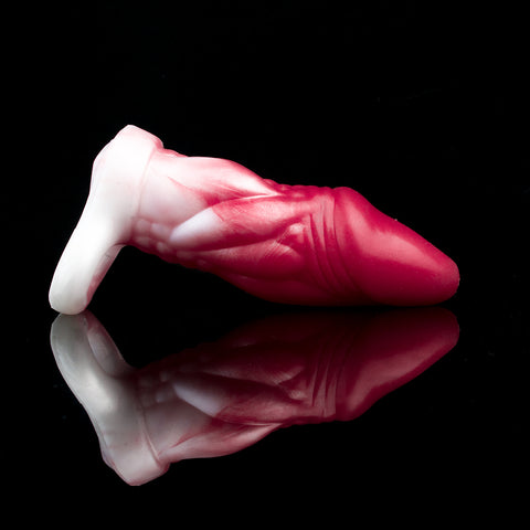 FAAK Red Fantasy Monster Silicone Penis Sleeve Cock Extender - 311