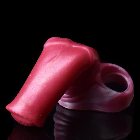 FAAK Red Dragon Fantasy Monster Silicone Penis Sleeve Cock Extender - 305