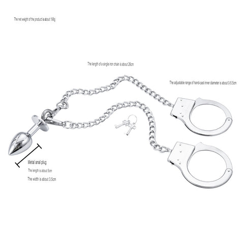 BDSM Bondage Kit with Anal Plug & Handcuffs - Complete Restraint Set BDSM Bondage Kit with Anal Plug & Handcuffs - Complete Restraint Set