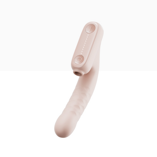 QINGNAN #7 Thrusting Vibrator with Suction - Pink