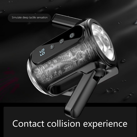 Automatic Telescopic Vibrating Male Masturbator - Double Hand Held Automatic Telescopic Vibrating Male Masturbator - Double Hand Held