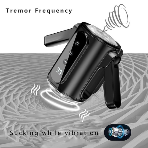 Automatic Telescopic Vibrating Male Masturbator - Double Hand Held Automatic Telescopic Vibrating Male Masturbator - Double Hand Held