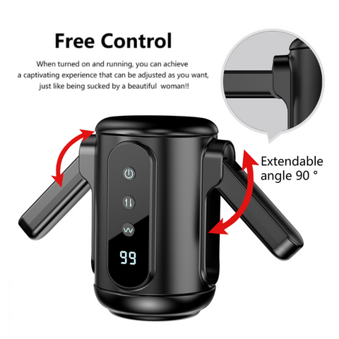 Automatic Telescopic Vibrating Male Masturbator - Double Hand Held Automatic Telescopic Vibrating Male Masturbator - Double Hand Held