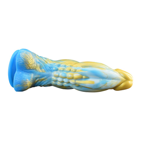YOCY 24cm Fantasy Monster Silicone Realistic Dildo - Blue & Yellow