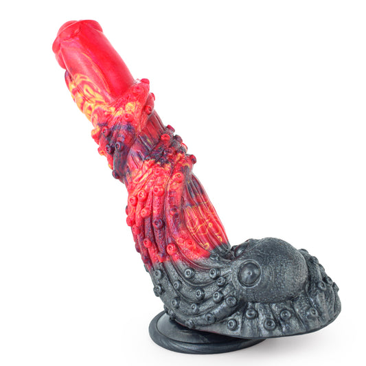 FAAK Dragon Fire 9.25" Silicone Huge Fantasy Dildo