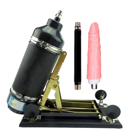 DS-06 Deluxe Sex Machine Kit with Realistic Dildo and Extension Pole - Black