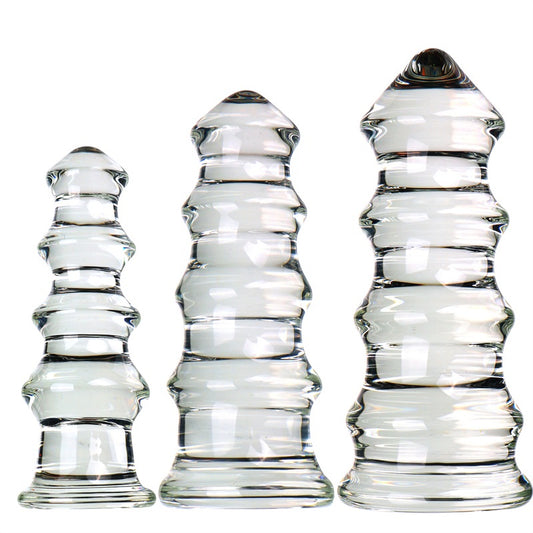 Tower Giant Glass Anal Plug - S/M/L