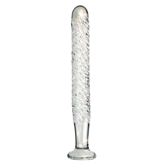 18.5cm Threaded Crystal Glass Anal Plug / Thurster Dildo