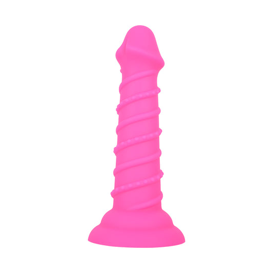 MD 7.08'' Fantasy Realistic Dildo & Anal Plug - Vibrant Rose Pleasure Toy