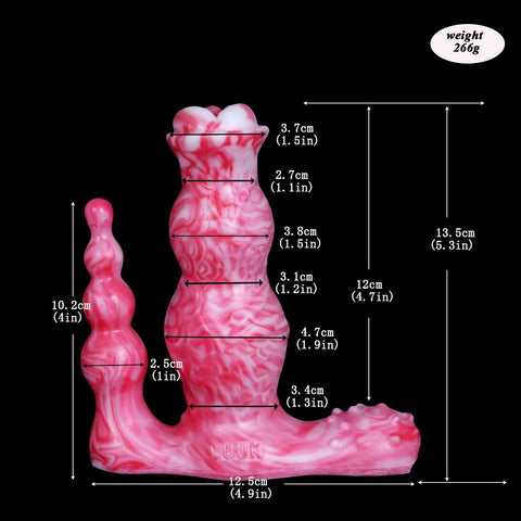 LUUK Remote Control Wearable Double Penetration Fantasy Dildo Vibrator - Red LUUK Remote Control Wearable Double Penetration Fantasy Dildo Vibrator - Red