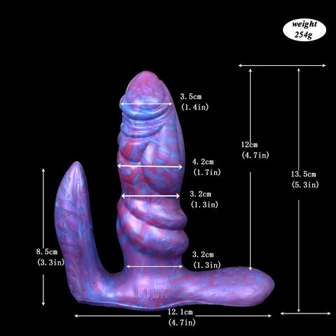 LUUK Remote Control Wearable Fantasy Dildo Vibrator - Blue LUUK Remote Control Wearable Fantasy Dildo Vibrator - Blue