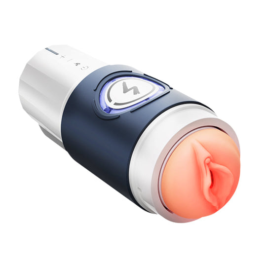 Leten ThermoPod Telescopic Heating Male Masturbation Cup with Realistic Pussy