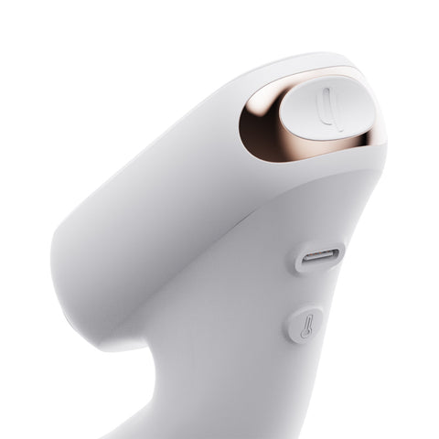 QINGNAN #7 Thrusting Vibrator with Suction - White QINGNAN #7 Thrusting Vibrator with Suction - White