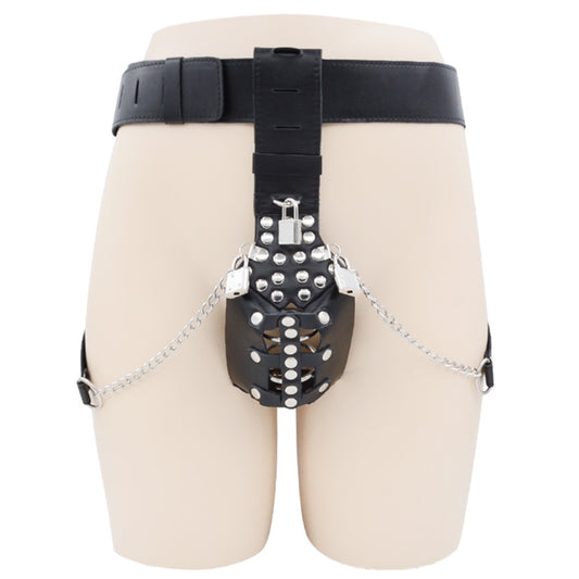 BDSM Male Chastity Belt Harness Underwear with Padlock