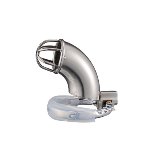 STAINLESS STEEL Male Chastity Device Penis Cage with 42-62mm Adjustable Ring - RY070