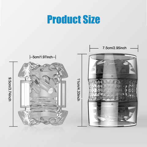 Crystal Open-Ended Deep Sucking Stroker Male Masturbation Cup Crystal Open-Ended Deep Sucking Stroker Male Masturbation Cup