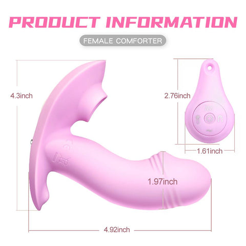 Ailighter Remote Control Vibrating Panties / Clit Suction Licking & Heating Vibrator - Purple