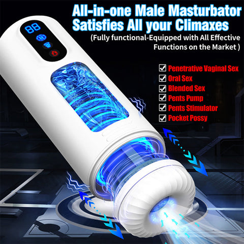 Hgod Hurricane Max Telescopic Auto Heating Suction Vibrating Male Masturbator Hgod Hurricane Max Telescopic Auto Heating Suction Vibrating Male Masturbator