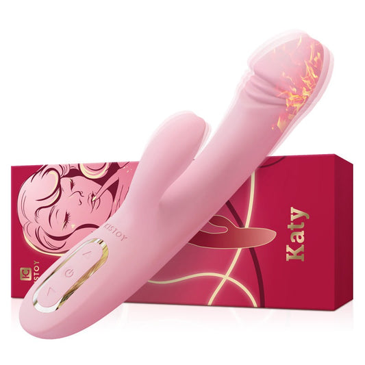 KISSTOY Katy Auto-Heating Rabbit Vibrator Dildo