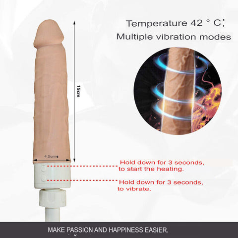 DIMZ-065 Auto Heating & Vibrating Realistic Dildo Sex Machine Kit