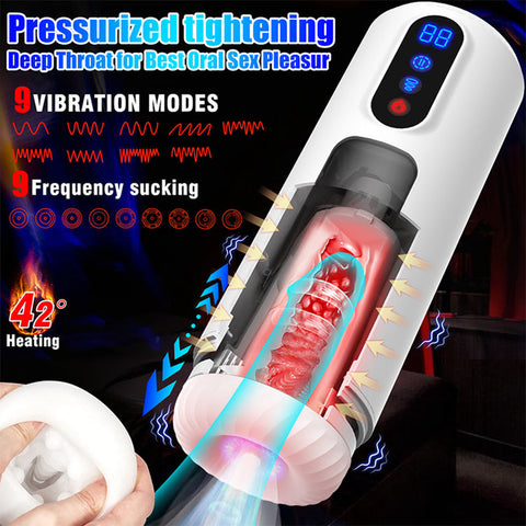 Hgod Hurricane Max Telescopic Auto Heating Suction Vibrating Male Masturbator Hgod Hurricane Max Telescopic Auto Heating Suction Vibrating Male Masturbator