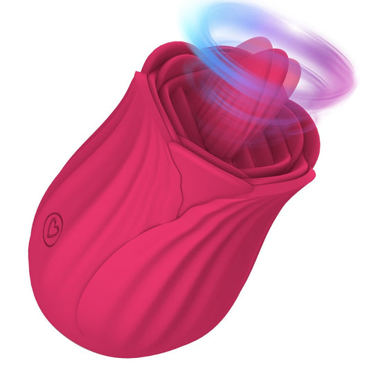HC Rose Realistic Tongue Clitoris & Nipple Licking Vibrator