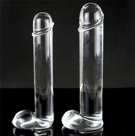 XL Glass Realistic Dildo - Regular/Large