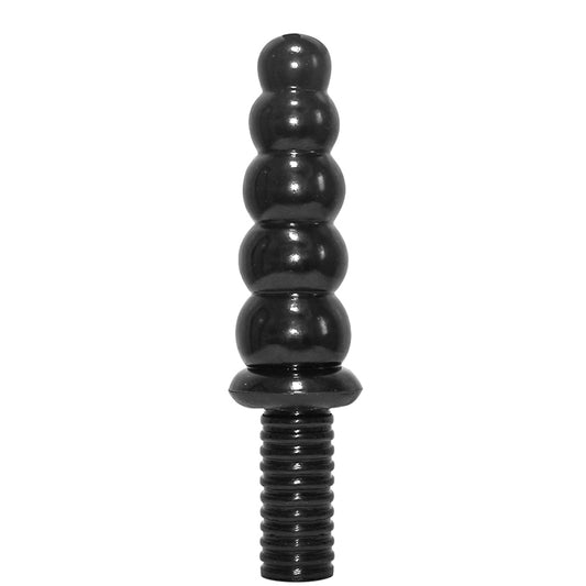 DY 10.43" Huge Beaded Anal Plug with Handle - Black