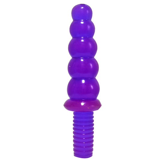 DY 10.43" Huge Beaded Anal Plug with Handle - Purple