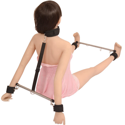 BDSM Bondage Neck & Wrist & Ankle Spreader Bar Kit