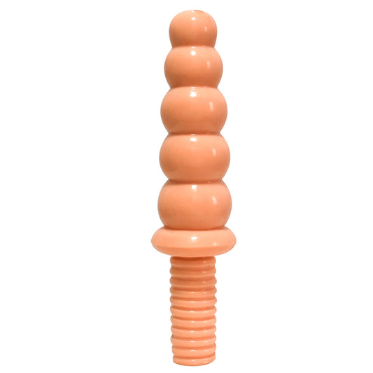 DY 10.43" Huge Beaded Anal Plug with Handle - Flesh