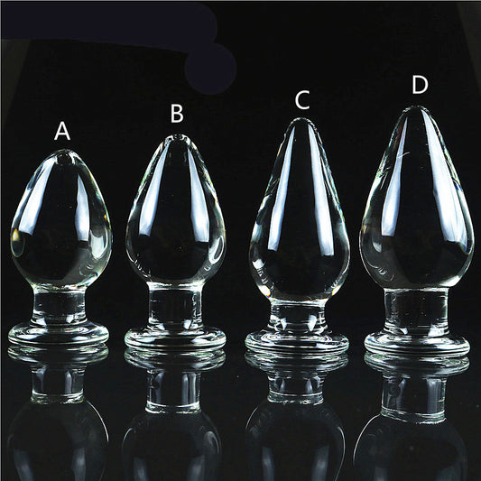 Wearable Crystal Glass Anal Plug - 4 Editions