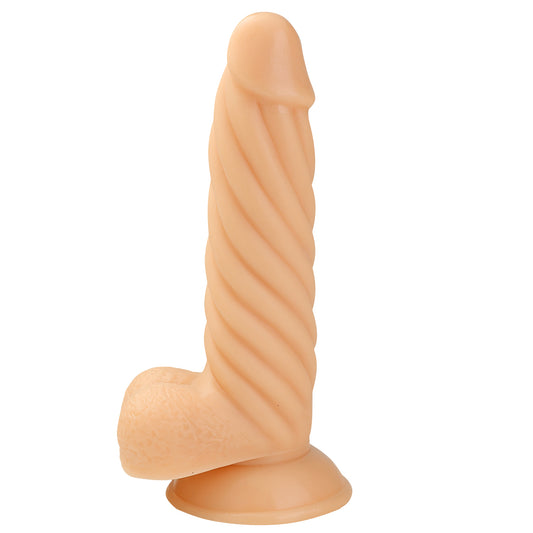 MD Threaded Realistic Dildo XL - Nude
