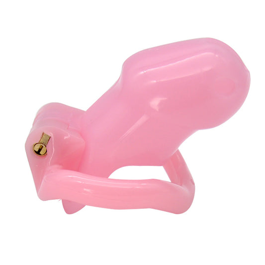 Imprison Bird Male Chastity Device Penis Cage - Short Version with 4 Rings/Pink