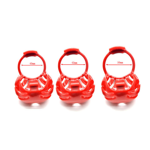 Prison Bird A390 BDSM Male Chastity Penis Cage Kit - Red&Black Prison Bird A390 BDSM Male Chastity Penis Cage Kit - Red&Black