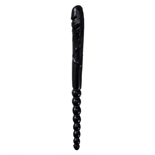 DY 47cm Crystal Double Penetration Dildo with Anal Beads