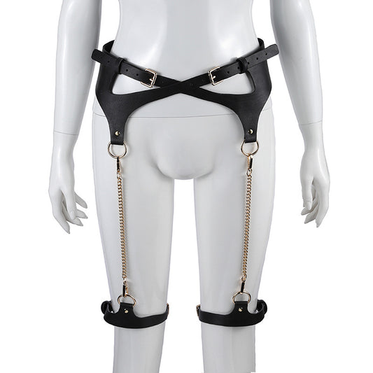 BDSM Sexy Harness Waist & Leg Bondage Restraint Strap Kit