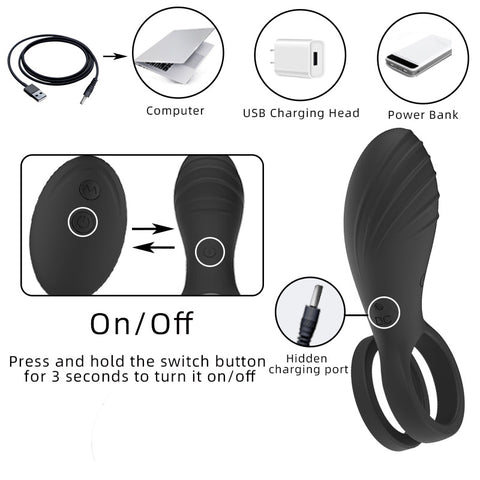 AH Remote Control Vibrating Penis Ring