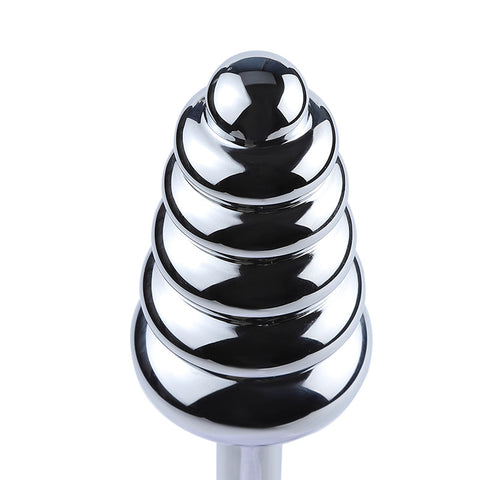 BDSM Stainless Steel Anal Plug/Anal Expansion Wand - Ribbed Edition BDSM Stainless Steel Anal Plug/Anal Expansion Wand - Ribbed Edition