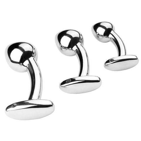 RY BDSM Stainless Steel Anal Plug Butt Plug Wearable - 3 Size S/M/L RY BDSM Stainless Steel Anal Plug Butt Plug Wearable - 3 Size S/M/L