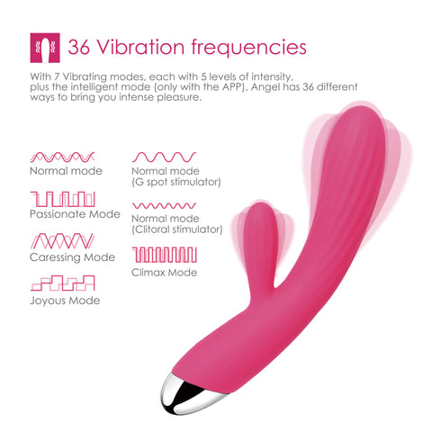 SVAKOM Angel Flexible Intelligent Warming Rabbit Vibrator - Rose SVAKOM Angel Flexible Intelligent Warming Rabbit Vibrator - Rose