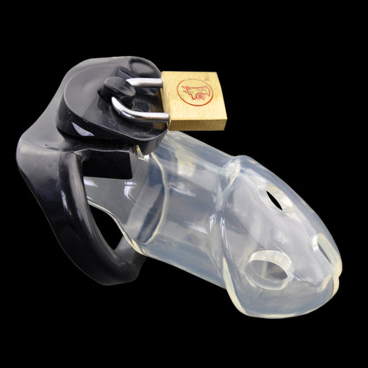 IMPRISON BIRD Deluxe Male Chastity Device Kit Penis Cage - Clear/3 Rings