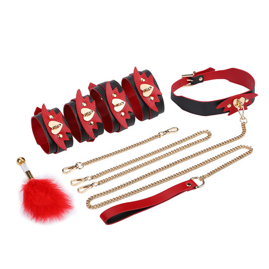 RY Lusury BDSM Fetish Bondage Kit 4 Pcs - Red