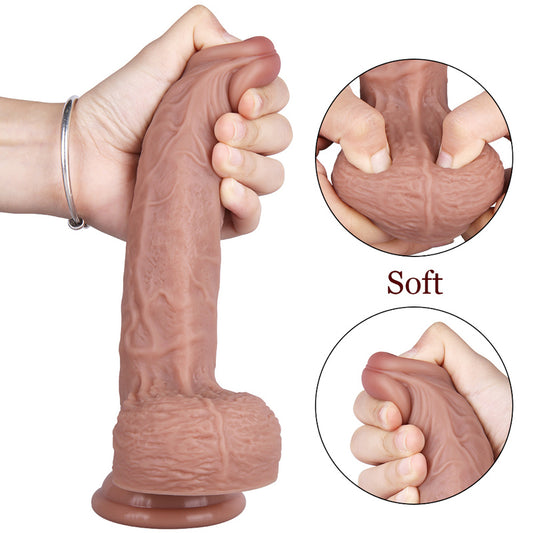 MD Dawn XL Silicone Realistic Dildo - Dark Flesh