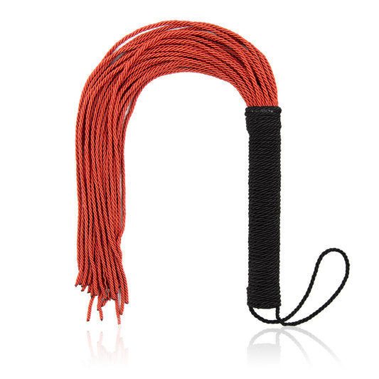 50cm Faux Leather Tassels Bondage Flogger - Black/Red