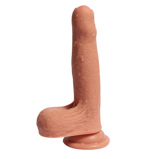 MD 18cm Foreskin Style Realistic Dildo with Suction Cup